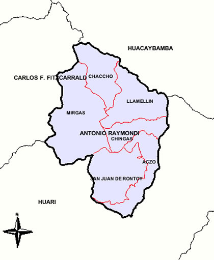MAPA DE LA PROVINCIA DE ANTONIO RAYMONDI